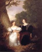 Asher Brown Durand Portrait of the Artist-s Wife and her sister oil painting reproduction